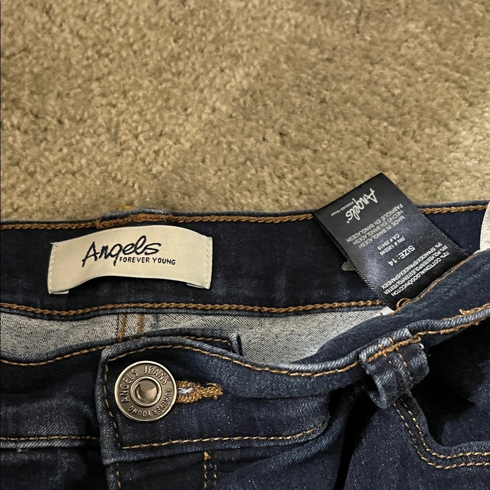 Angels Dark Blue Ankle Jeans